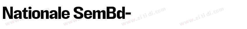 Nationale SemBd字体转换